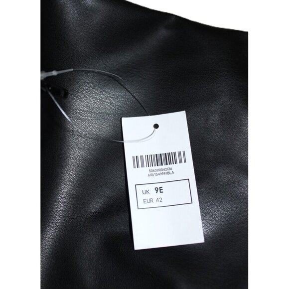 nwt ASOS Yours Clothing, Over The Knee Pull-On Chunky Cleat Boots in Black (11W) - Picture 8 of 14